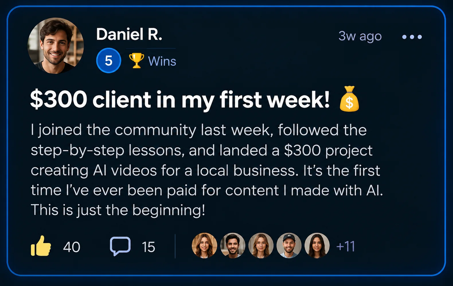 AI Video Academy member win